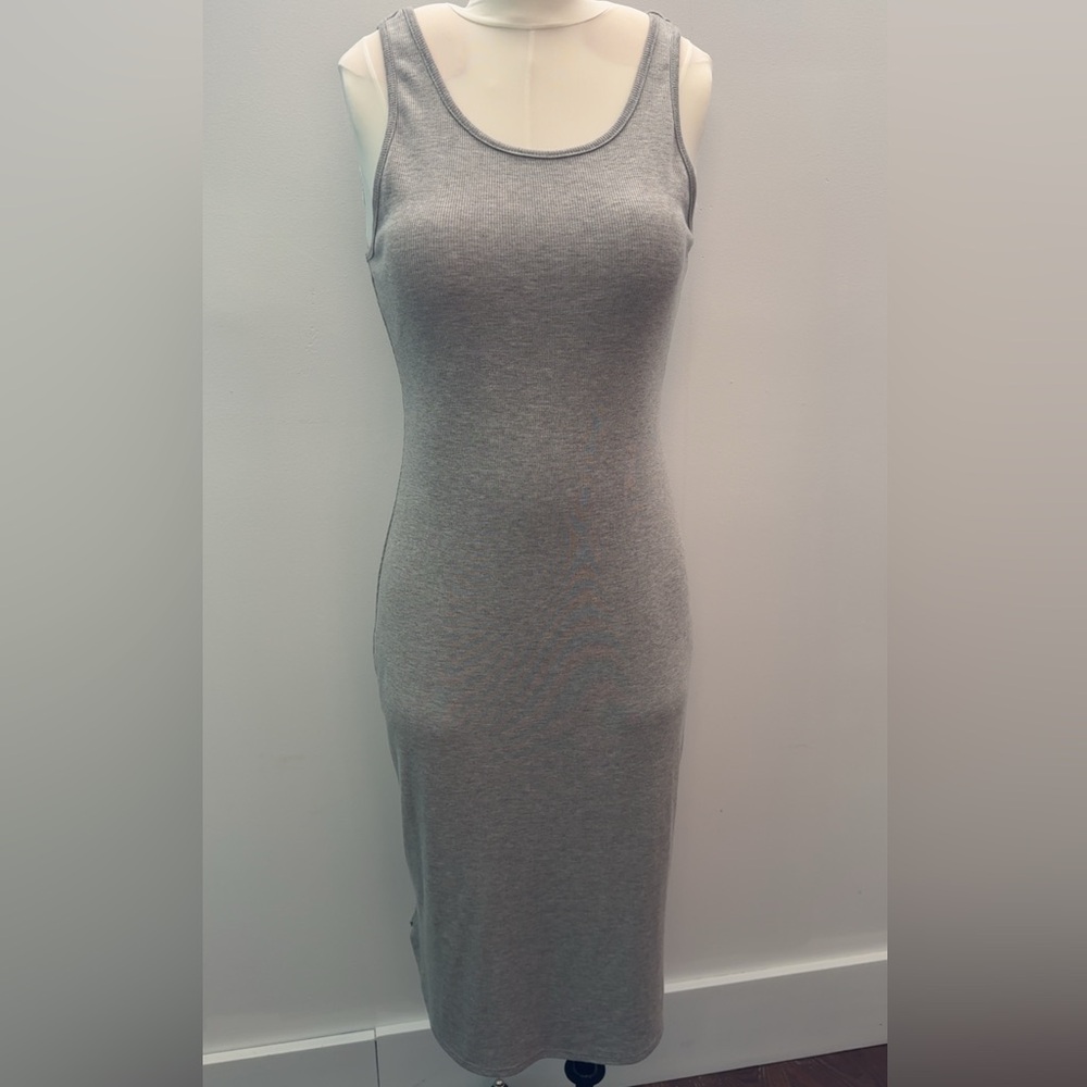 Gray Sleeveless Bodycon Dress